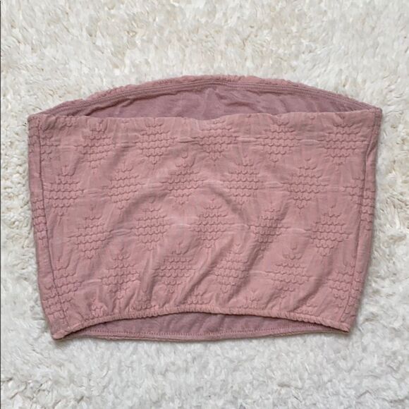 Urban Outfitters pink crop top with flower pattern size L - Picture 5 of 10
